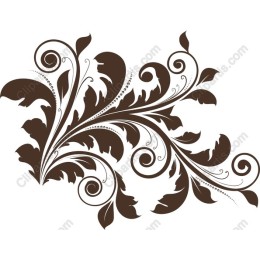Elegant Brown Floral Flourish