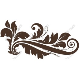 Brown Floral Swirl