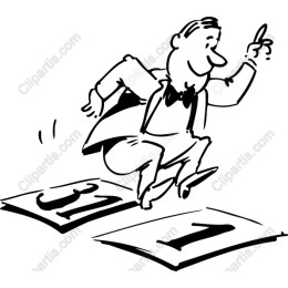 Cheerful Businessman Jumping