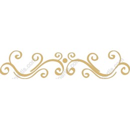 Elegant Golden Swirly Decorative Border