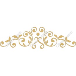 Elegant Gold Vintage Floral Decorative Border