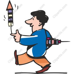 Cheerful Rocket Celebration