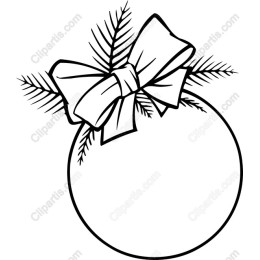 Festive Christmas Ornament with Ribbon and Pine