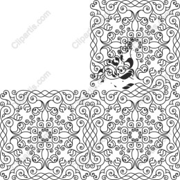 Elegant Floral Pattern - Black and White