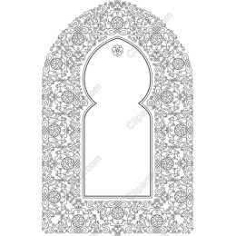 Ornate Floral Arched Frame