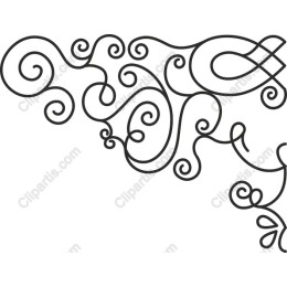 Sophisticated Black Decorative Swirls