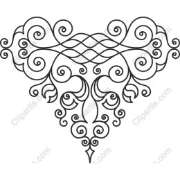 Elegant Black Line Swirl Ornament