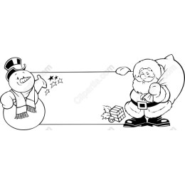 Santa Claus and Snowman Holiday