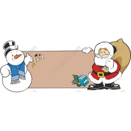 Holiday Cheer: Santa and Snowman