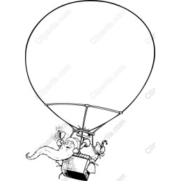 Whimsical Hot Air Balloon Character