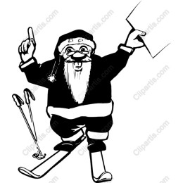 Skiing Santa Claus