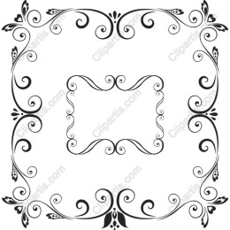 Elegant Black Decorative Vine Frame