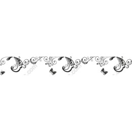 Elegant Ornate Swirls and Butterflies