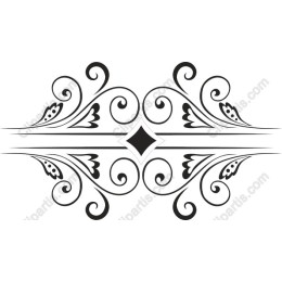 Elegant Floral Ornament in Black and White