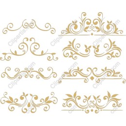 Elegant Gold Flourishes Set