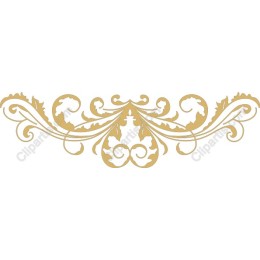 Elegant Golden Ornamental