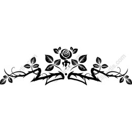 Elegant Rose and Thorn Flourish
