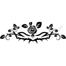 Elegant Black Rose Drawing