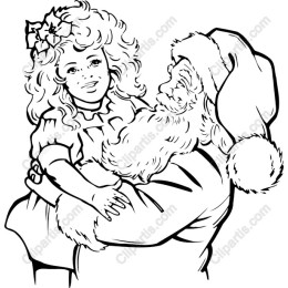 Joyful Santa and Child