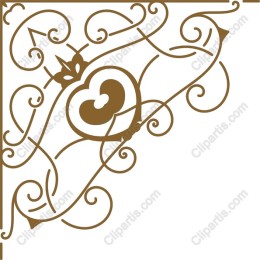 Elegant Heart Corner Flourish