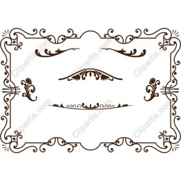 Elegant Vintage Floral Ornament Set