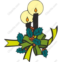 Festive Candle & Holly