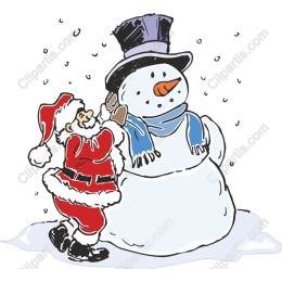 Santa Claus with Snowman