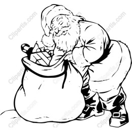 Santa Claus Unpacking Gifts