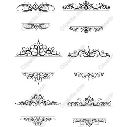 Elegant Decorative Flourishes Set