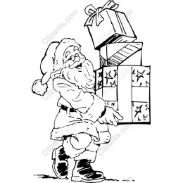 Jolly Santa Claus with Christmas Gifts