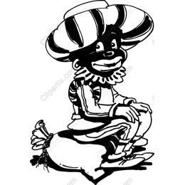 Whimsical Character Sitting on Pillow