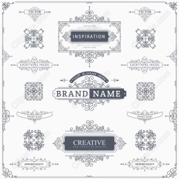 Elegant Vintage Label and Frame Pack