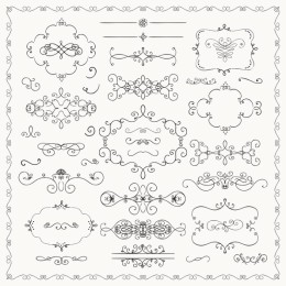 Ornate Embellishments Set - Elegant Decorative Elements