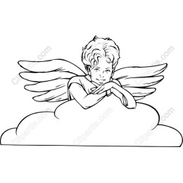Angel with Wings on Cloud