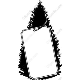 Pine Tree with Blank Tag