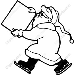 Jolly Santa Claus Ice Skating