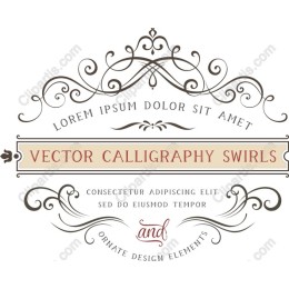  Calligraphy Swirls