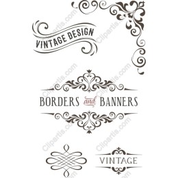 Vintage Borders and Banners Pack