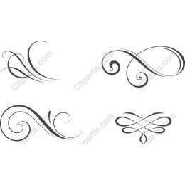 Elegant Flourishes Set - Delightful Swirls for Creative