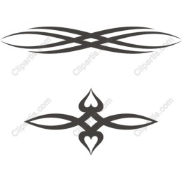 Elegant Heart Motif Ornaments