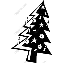 Black and White Christmas Tree