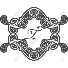 Elegant Monogram T Decorative Frame