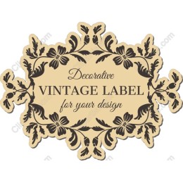 Vintage Decorative Label
