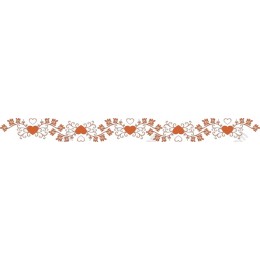 Romantic Floral Heart Border