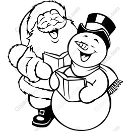 Santa and Snowman Christmas