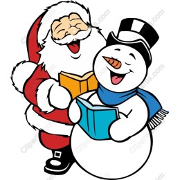 Santa Claus and Snowman Holiday Cheer