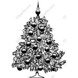 Black and White Christmas Tree