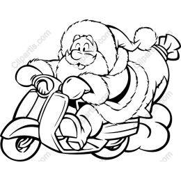 Jolly Santa on Scooter
