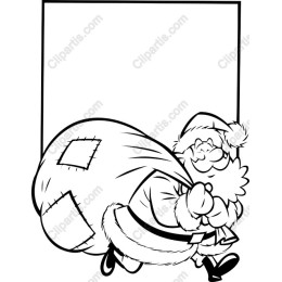 Santa Claus Carrying Gift Bag