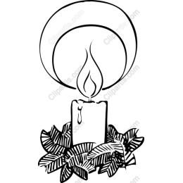 Elegant Candle with Foliage
